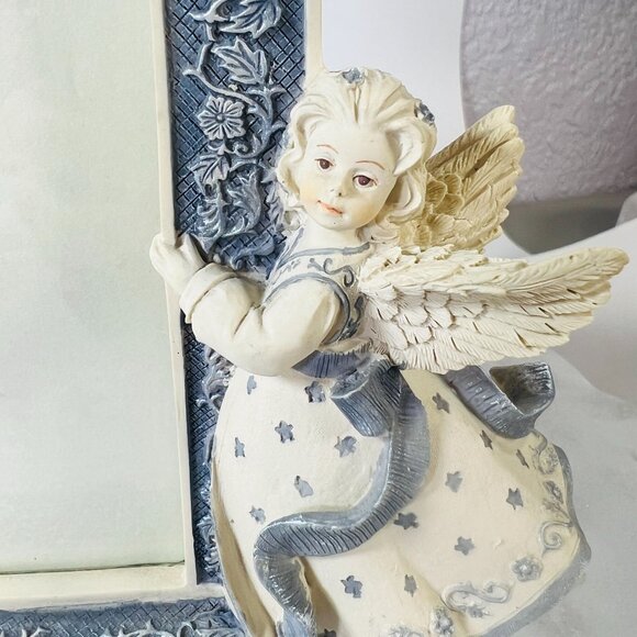 Vtg 2001 Sarahs Angels MindSpring 4x6" Picture Frame Angel Figurines GrannyCore - Picture 3 of 7